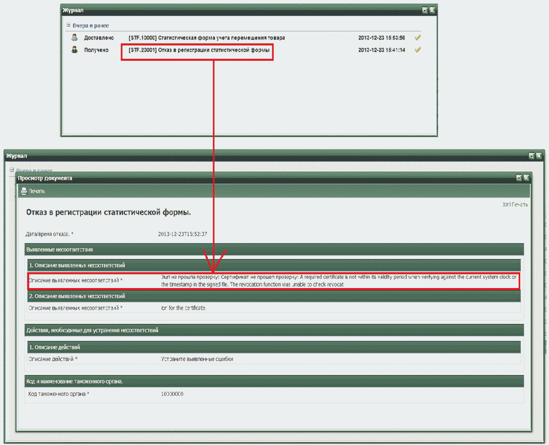 Статформа в таможню сроки