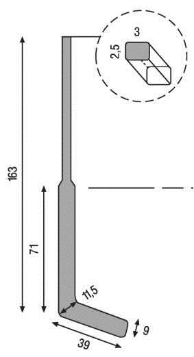 Хоккейная клюшка чертеж